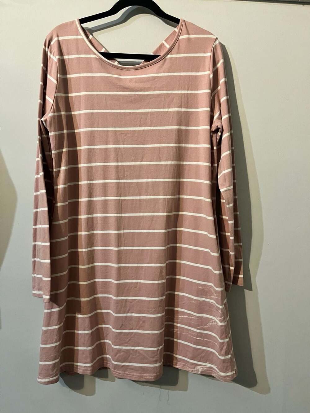 Lucky More Women's Striped Long Sleeve Tunic Dress with Pockets 9-170